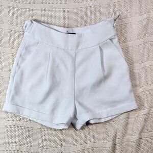 FRNCH - High Waisted, Side Zipper & Side Buckle accented Shorts Size: M